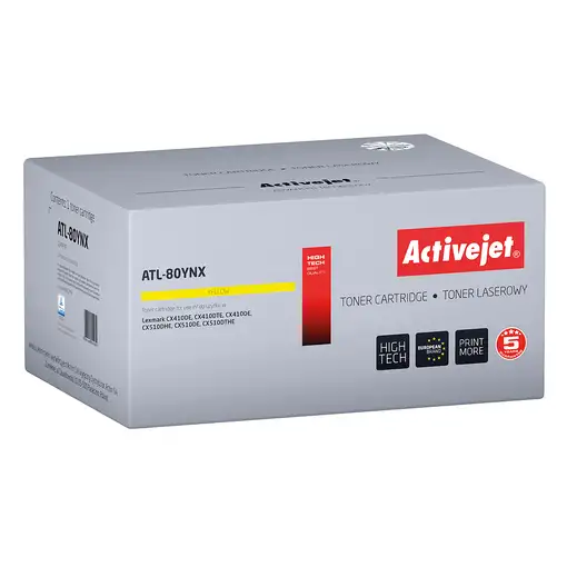 Activejet Toner ATL-80YNX (sustitución Lexmark 80C2HYE, Supreme; 3000 páginas; ama