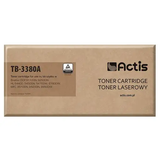 Actis Cartucho de tóner TB-3380A (repuesto Brother TN-3380; Supremo; 8000 páginas;