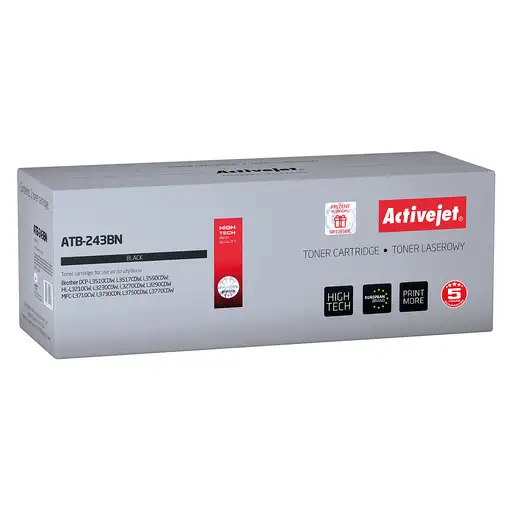 Activejet Cartucho de tóner ATB-243BN (repuesto Brother TN-243BK; Supreme; 1000 pá