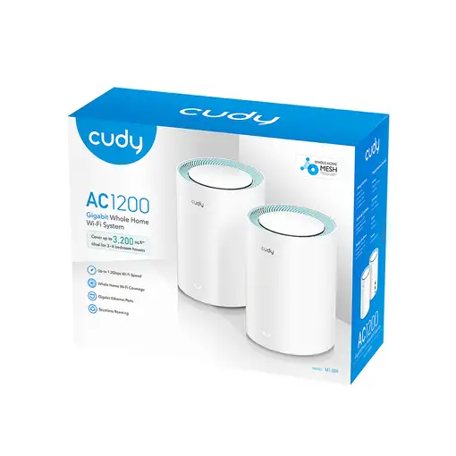Cudy M1300 2-PACK sistema Wi-Fi Mesh (Wi-Fi en malla) Doble banda (2,4 GHz / 5 GHz