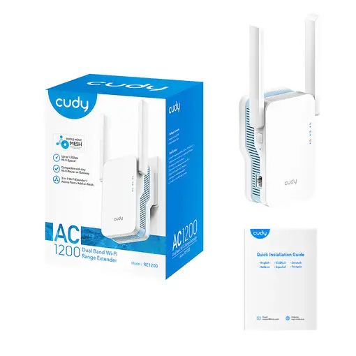 Cudy RE1200 amplificador de señal Wi-fi