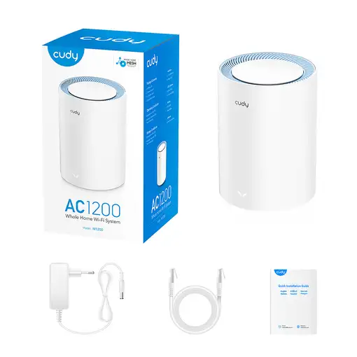 Cudy M1200 1-PACK sistema Wi-Fi Mesh (Wi-Fi en malla) Doble banda (2,4 GHz / 5 GHz