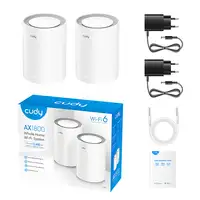 Cudy M3000 2-PACK sistema Wi-Fi Mesh (Wi-Fi en malla) Doble banda (2,4 GHz / 5 GHz
