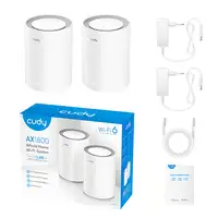 Cudy AX1800 Doble banda (2,4 GHz / 5 GHz) Wi-Fi 6 (802.11ax) Blanco 1 Interno