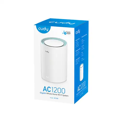 Cudy M1300 1-PACK sistema Wi-Fi Mesh (Wi-Fi en malla) Doble banda (2,4 GHz / 5 GHz