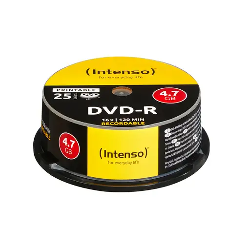 Intenso DVD-R 4.7GB, Printable, 16x 4,7 GB 25 pieza(s)