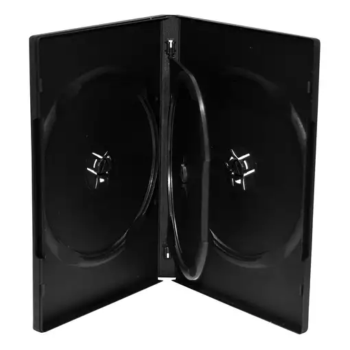 MediaRange BOX17 funda para discos ópticos Funda de DVD 4 discos Negro