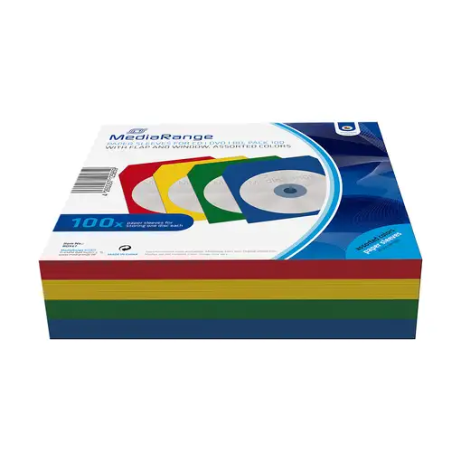 MediaRange BOX67 funda para discos ópticos 1 discos Azul, Verde, Rojo, Amarillo
