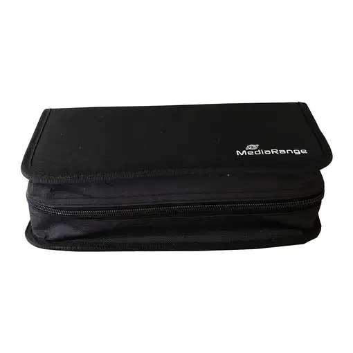 MediaRange BOX55 funda para discos ópticos Funda cartera 96 discos Negro