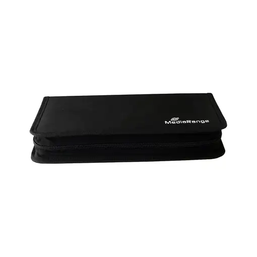 MediaRange BOX51 funda para discos ópticos Funda cartera 48 discos Negro