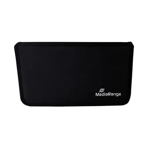 MediaRange BOX51 funda para discos ópticos Funda cartera 48 discos Negro