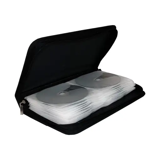 MediaRange BOX51 funda para discos ópticos Funda cartera 48 discos Negro