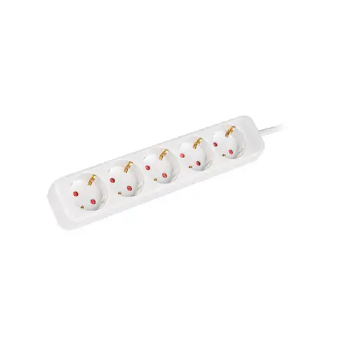 Lanberg PS0-05F-0150-W base múltiple 1,5 m 5 salidas AC Interior Blanco