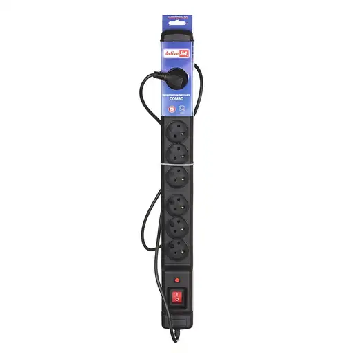 Activejet COMBO 9GN 5M base múltiple 9 salidas AC Interior Negro