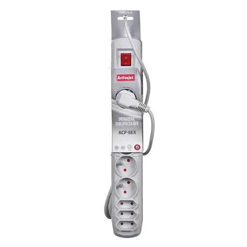 Activejet APN-8G/5M-GR base múltiple 8 salidas AC Interior Gris