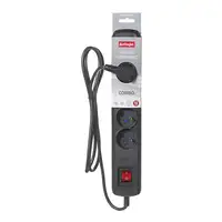 Activejet ACP-5GN 5M CZ base múltiple 5 salidas AC Interior Negro