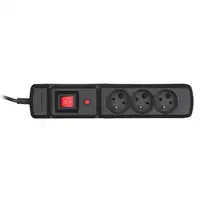 Activejet COMBO 3GN 1,5m base múltiple 3 salidas AC Interior Negro
