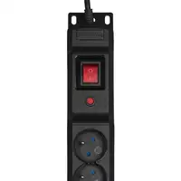 Activejet COMBO Regleta de 12 tomas de corriente 3m negro