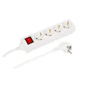 Microconnect MC-GRU0043WS base múltiple 3 m 4 salidas AC Interior Blanco