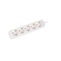 Lanberg PS0-05F-0300-W base múltiple 3 m 5 salidas AC Interior Blanco
