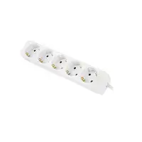 Lanberg PS0-05F-0300-W base múltiple 3 m 5 salidas AC Interior Blanco