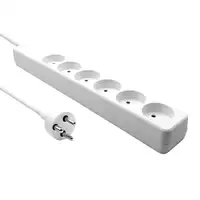 Microconnect MC-GRU0605DKW base múltiple 5 m 6 salidas AC Interior Blanco