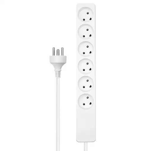 Microconnect MC-GRU0605DKW base múltiple 5 m 6 salidas AC Interior Blanco
