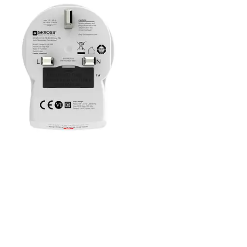 Skross 1500280 adaptador de enchufe eléctrico Tipo G (RU) Tipo C (Euroconcexión) +