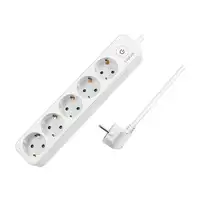 LogiLink LPS246 base múltiple 1,5 m 5 salidas AC Interior Blanco
