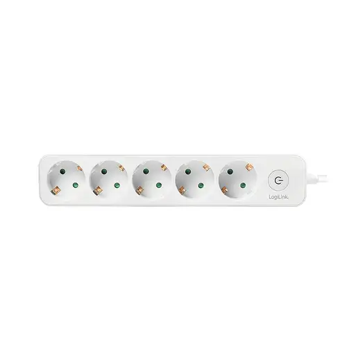 LogiLink LPS246 base múltiple 1,5 m 5 salidas AC Interior Blanco