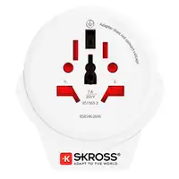 Skross 1.500267 adaptador de enchufe eléctrico Tipo G (RU) Universal Blanco