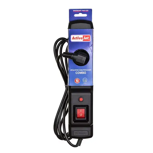 Activejet COMBO 3GN 5M base múltiple 3 salidas AC Interior Negro