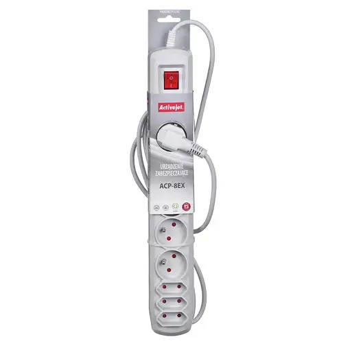 Activejet APN-8G/3M-GR base múltiple 8 salidas AC Interior Gris
