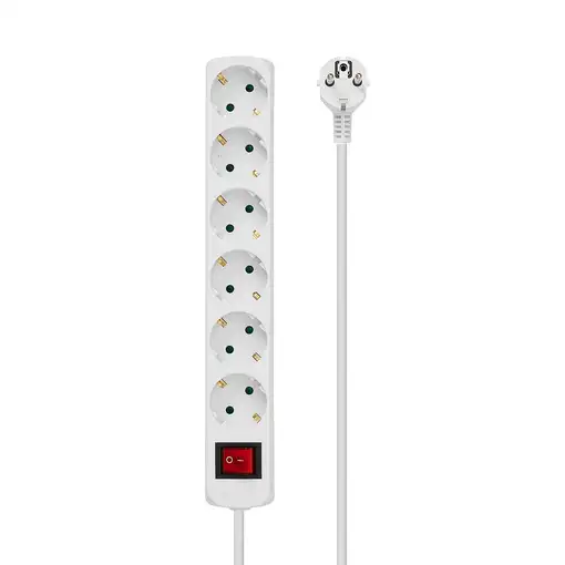 Microconnect GRU0063W base múltiple 3 m 6 salidas AC Interior Blanco