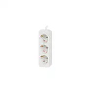 Lanberg PS0-03F-0150-W base múltiple 1,5 m 3 salidas AC Interior Blanco
