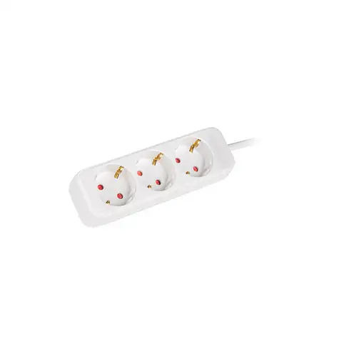 Lanberg PS0-03F-0150-W base múltiple 1,5 m 3 salidas AC Interior Blanco