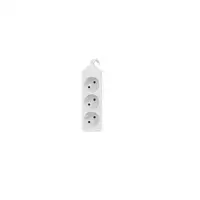 Lanberg PS0-03E-0300-W base múltiple 3 m 3 salidas AC Interior Blanco