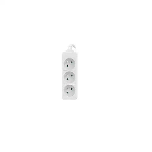 Lanberg PS0-03E-0300-W base múltiple 3 m 3 salidas AC Interior Blanco