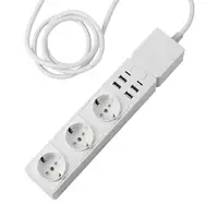 Edimax SP-1123WT base múltiple 1,5 m 3 salidas AC Interior Blanco