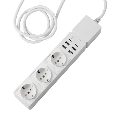 Edimax SP-1123WT base múltiple 1,5 m 3 salidas AC Interior Blanco