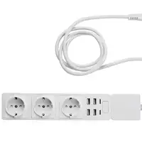 Edimax SP-1123WT base múltiple 1,5 m 3 salidas AC Interior Blanco