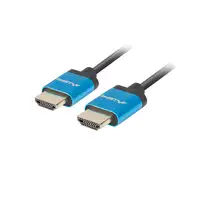 Lanberg CA-HDMI-22CU-0010-BK cable HDMI 1 m HDMI tipo A (Estándar) Negro, Azul