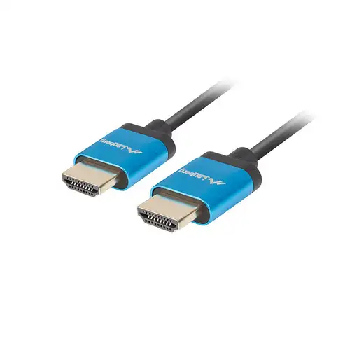 Lanberg CA-HDMI-22CU-0010-BK cable HDMI 1 m HDMI tipo A (Estándar) Negro, Azul