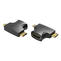 Vention Adaptador HDMI 2 en 1 AGFB0/ HDMI Hembra a Micro HDMI Macho - Mini HDMI Ma