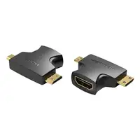Vention Adaptador HDMI 2 en 1 AGFB0/ HDMI Hembra a Micro HDMI Macho - Mini HDMI Ma