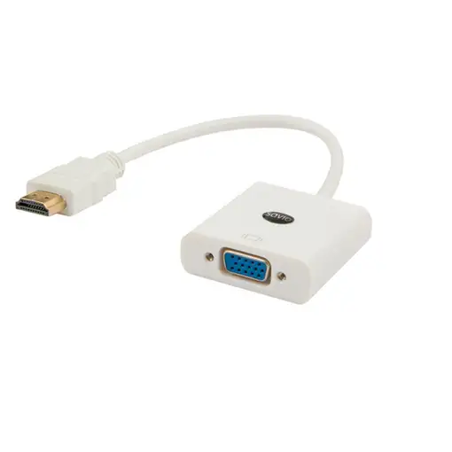 Savio CL-27 adaptador de cable de vídeo 0,2 m VGA (D-Sub) HDMI tipo A (Estándar) B
