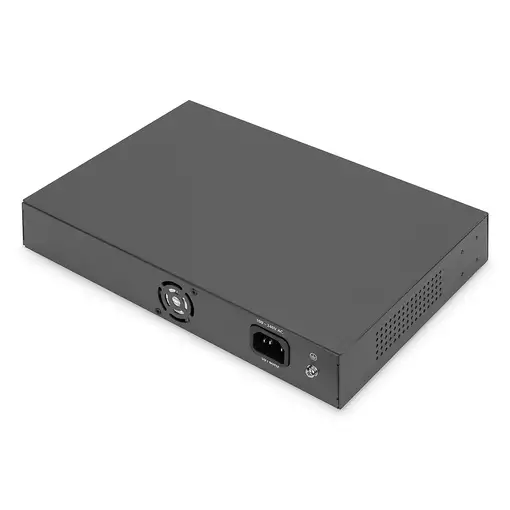 Digitus Conmutador PoE Fast Ethernet de 16 puertos, 2 enlaces ascendentes Gigabit