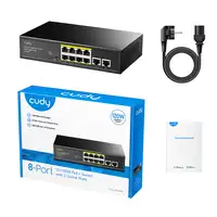 Cudy FS1010P switch Fast Ethernet (10/100) Energía sobre Ethernet (PoE) Negro