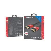 GENESIS NKA-0787 cable HDMI 3 m HDMI tipo A (Estándar) Negro, Rojo