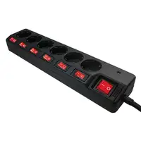 LogiLink LPS233 base múltiple 1,5 m 6 salidas AC Interior Negro